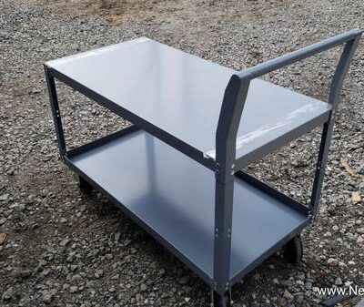 Service Cart w/2 Shelves, 1200 lb. Capacity, 48"L x 24"W x 31"H, Gray