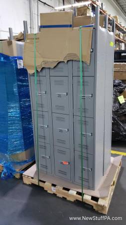 Gym Locker Storage Set 3 wide 12 doors