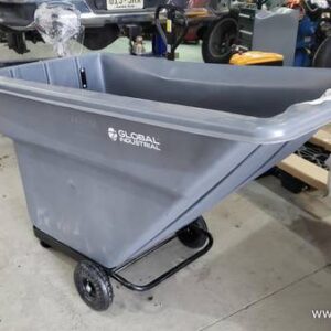Plastic Tilt Truck, 1 Cu. Yd. Cap,1000 Lbs. Cap, Gray