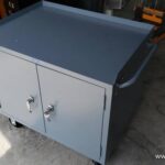 Mobile Service Bench Cabinet w/ Steel Square Edge Top, 36"W x 26"D