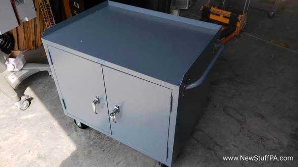 Mobile Service Bench Cabinet w/ Steel Square Edge Top, 36″W x 26″D