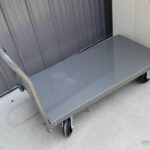 Steel Deck Platform Truck 48x24 2000Lb Cap 6" Greasable Rubber Casters
