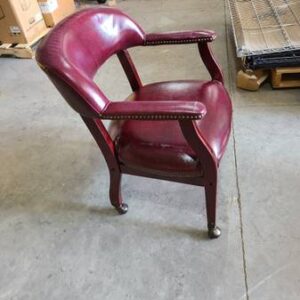 Boss Ivy League Executive Captain's Chair - Vinyl Burgundy