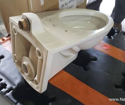 Afwall Millennium Back Spud Elongated Toilet Bowl Wall Mount