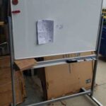 Mobile Reversible Whiteboard - 48"W x 36"H - Steel - Silver Frame