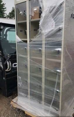 6-Tier 18 Door Clear View Gym Locker, 36"W x 15"D x 78"H