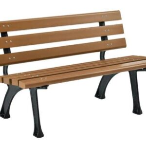 4' Park Bench w/ Backrest Tan