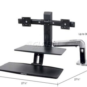 Ergotron WorkFit-A Dual Workstation with Suspended Keyboard