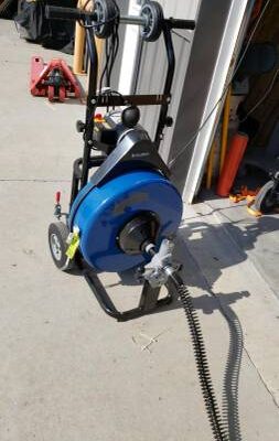 Drain Cleaner 4-9" Pipe, 200 RPM, 100' Cable Auger Snake Sewer