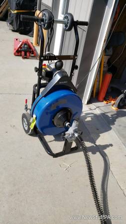 Drain Cleaner 4-9″ Pipe, 200 RPM, 100′ Cable Auger Snake Sewer