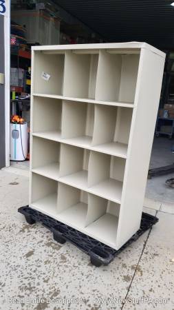 Sandusky Cubbie Storage Cabinet 12 Openings 46″W x 18″D x 66″H, Putty