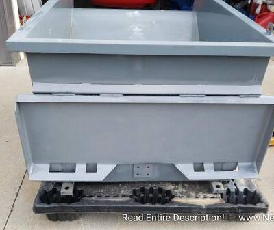 1 Yard Skid Steer Quick Change Dumper Hopper Bin Scrap Bin