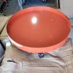 Pair of 55 Gallon Solid Deck Drum Dolly Hard Rubber Casters