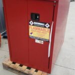 Securall Flammable Drum Cabinet w/ Self Close Doors, 60 Gal. Cap