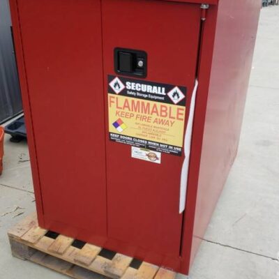Securall Flammable Drum Cabinet w/ Self Close Doors, 60 Gal. Cap