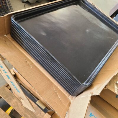 12x Molded Fiberglass Conveyor/Assembly Tray 26" x 18"W x 1-1/8"H