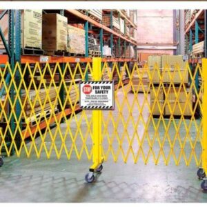 Folding Safety Barricade Gate, 20' Expanded Length