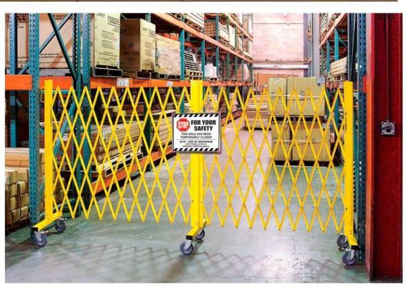 Folding Safety Barricade Gate, 20′ Expanded Length