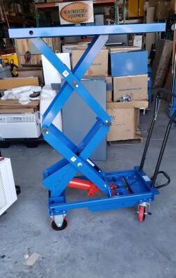 Mobile Double Scissor Lift Table, 39" x 20" Platform, 1100 Lb. Cap