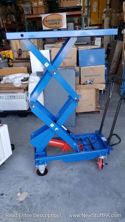 Mobile Double Scissor Lift Table, 39″ x 20″ Platform, 1100 Lb. Cap