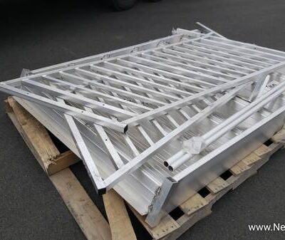 7 step aluminum stairway with railings