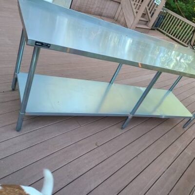 Stainless Food Grade Workbench W/Undershelf, 18 Ga 96"Wx30"D
