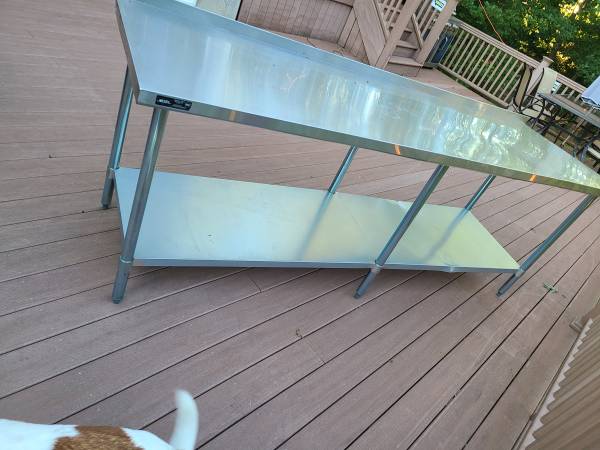Stainless Food Grade Workbench W/Undershelf, 18 Ga 96″Wx30″D