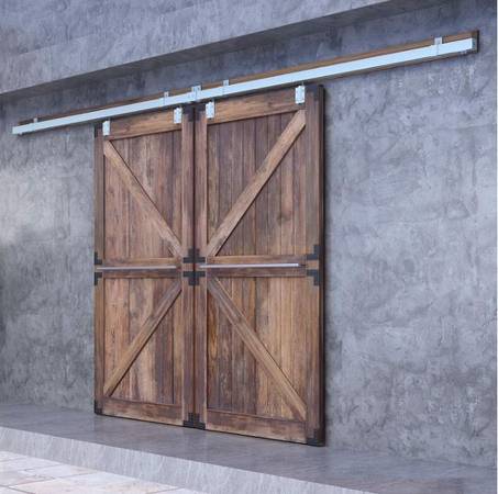 72in Sliding Door Rail and Wheel Kit (12ft one piece rail)
