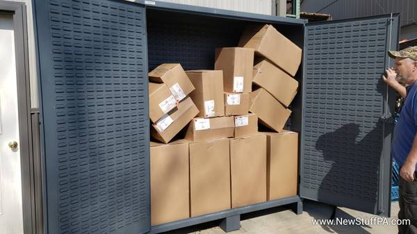 14 gauge Heavy Duty Storage Bin Cabinet w Bins 72″W x 24″D x 84″H