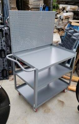 Little Giant? Mobile Workbench, 36 x 24", Pegboard Panel & 3 Shelves