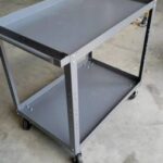 Steel Stock Cart w/2 Shelves, 500 lb. Capacity, 36"L x 24"W x 32"H