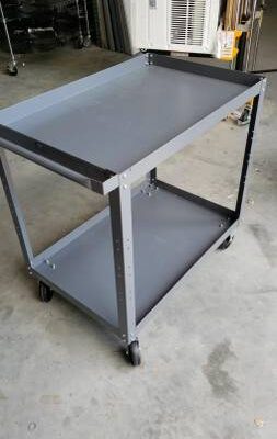 Steel Stock Cart w/2 Shelves, 500 lb. Capacity, 36"L x 24"W x 32"H