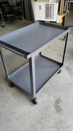 Steel Stock Cart w/2 Shelves, 500 lb. Capacity, 36″L x 24″W x 32″H