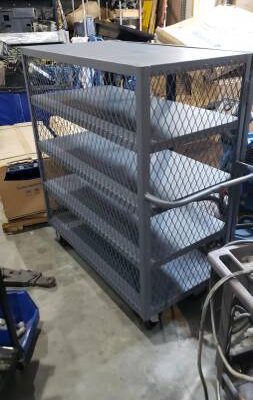 Durham Steel Mesh Truck w/ 5 Shelves 2000 lb 54.5"L x 26"W x 56.5H