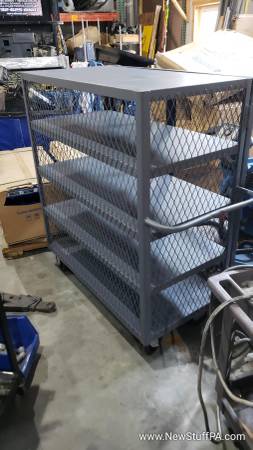 Durham Steel Mesh Truck w/ 5 Shelves 2000 lb 54.5″L x 26″W x 56.5H