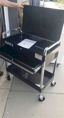 Sunex Tools 8013ABK 30" Black Tool Cart W/ Locking Top & Drawer