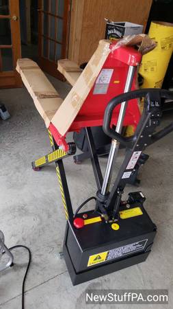Battery High Lift Skid Truck, 3300 Lb. Capacity, 21″ x 44″ Forks
