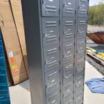 Six Tier 18 Door Box Locker 12"Wx12"Dx12"H Assembled