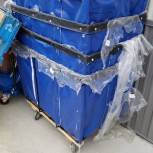 Basket Bulk Laundry Cart Bin Hopper Truck Vinyl 12 Bushel Capacity