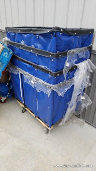 Basket Bulk Laundry Cart Bin Hopper Truck Vinyl 12 Bushel Capacity