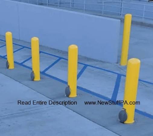 Removable Bollard with in ground Mount Sleeve, 6″D x 36″H