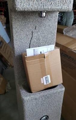 Outdoor Bottle Filling Station, Rotocast Granite Finish