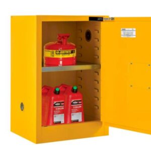 Flammable Cabinet, Self Close Single Door, 12 Gallon, 23"Wx19"Dx35"H