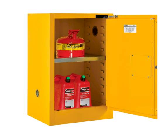 Flammable Cabinet, Self Close Single Door, 12 Gallon, 23″Wx19″Dx35″H