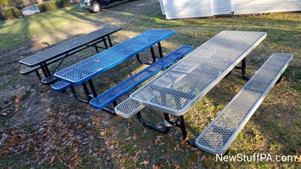 8′ Municipal Grade Picnic Table Expanded Metal Mesh