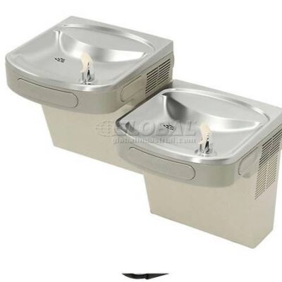 Elkay ADA Barrier Free Drinking Fountain, Light Gray Granite 2 Station