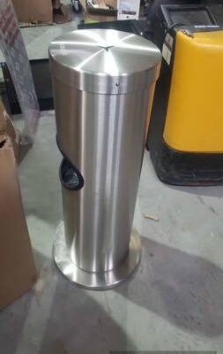 Floor Standing Wet Wipe Dispenser - Stainless Steel - Gym