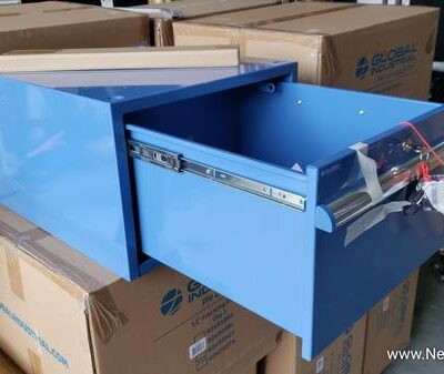 Stacking Steel Drawer, 17-1/4"W x 20"D x 12"H, Blue
