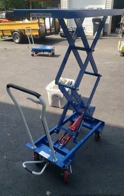 Mobile Double Scissor Lift Table, 39" x 20" Platform, 660 Lb. Capacity