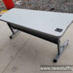 Interion? 72" x 24" Foldable Training Table - White